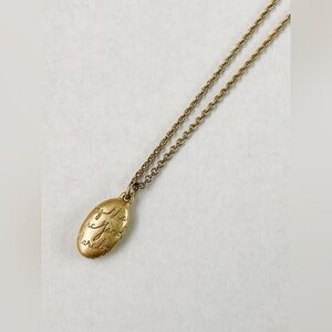 Marc by Marc Jacobs gold oval pendent necklace (18” chain)